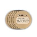 ARTELLY Round MDF Boards for Art and Craft 12 inch (Pack of 12) - 3.5mm Pine Wood Board Unfinished Round MDF Cutouts for Art and Craft for Resin Art, Mandala Art, Pyrography, Lippan Art Painting