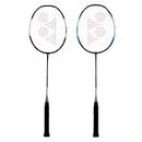 YONEX ZR 100 Light Aluminium Badminton Racquet with Full Cover (Black & Blue, Made in India) Set of 2