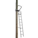 Big Dog Hunting Trail Breaker Ladder Tree Stand with Padded Flip Up Shooting Rail, 16'