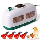 BREUAILY 8 Eier Inkubator Geflügel Inkubator Hühner Brutmaschine mit LED Eilicht Digitale Temperaturanzeige und Feuchtigkeitsregulierung für Hühner Enten Wachteln Vögeln