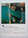 1964 Ozite alfombra exterior interior vectra mesa de piscina patio revista de colección anuncio impreso