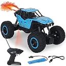 Tazurba Remote Control Car Big Size Rock Crawler Water Mist Smoke Effect Spray RC Cars Off Road High-Speed 2WD | Monster Truck 45° Climbing Angle | Toy Car Gift for Kids- Random Color
