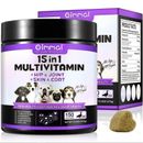 15 in 1 Dog Multivitamins and Supplements, Dog Hip and Joint Supplement,150 Chew