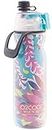 O2COOL HMCDP23 Insulated Water Bottle, Mist 'N Sip Tropical from Color Series, 20 oz, 20 Ounce
