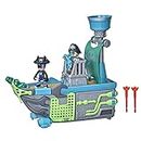 PJ MASKS Sky Pirate Battleship Preschool Toy, Vehicle Playset with 2 Action Figures for Kids Ages 3 and Up Multicolor F36655L0