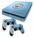MANCHASTER CITY FC Playstation 4 PS4 Slim Console and Controller Skin Bundle