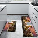 NEU 3D Küchenläufer Teppiche rutschfest waschbar Flur Teppich Tür Boden Obst Matte