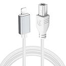 Câble USB Type-B vers Midi 1,5 m Câble USB OTG compatible avec iPhone, appareils iOS, contrôleur Midi, instrument de musique électronique, clavier midi, interface audio, microphone USB