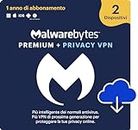 Malwarebytes | Windows/Mac/iOS/Android/Chrome | Premium + Privacy VPN | 2 Dispositivo | 12 Mesi | Codice d'attivazione via email
