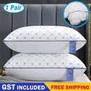 Hotel Quality Pillows 2Pack Checked Ultra Plush Home Bed Standard Pillows OZ