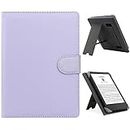 ZOENHWA Universal Case for 6",6.8" Kindle paperwhite E-reader, Compatible with Kobo Clara HD/Kindle 2022 2019/Kobo Clara 2E Leather Stand Cover for 6-6.8'' PocketBook/Tolino/Sony E-Book Reader-Purple