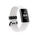 Fitbit Charge 3 special edition with NFC The innovative health and fitness tracker, frost white/aluminium/graphite grey (includes black replacement strap), one size fits all