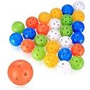 Xiaomoyu 28 Pcs Golf Practice Balls, Air Flow Hollow Practice Golf Balls, 40mm Plastic Golf Exercise Balls for Swing Practice Driving Range Home Outdoor Golf Games Adults