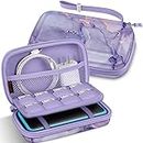 Fintie Carrying Case for Nintendo 2DS XL/New 3DS XL LL, Protective Hard Shell Portable Travel Cover Pouch for New 3DS XL LL/New 2DS XL Console with Slots for Games & Inner Pocket (Lilac Marble)