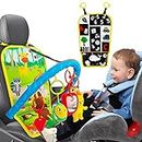 teytoy Carseat Toys for Infants 0-6 Months, Adjustable Car Seat Toys for Babies 0-6 Months Kick and Play Rear Facing Car Seat Toys Double Sided with Mirror, Rattle, Teether, Sensory Hanging Toys