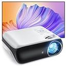 HAPPRUN Projector, Native 1080P Bluetooth Projector with 100" Screen, Portable Outdoor Movie Projector, Mini Projector for Home Bedroom, Compatible with Smartphone,HDMI,USB,AV,Fire Stick,PS5