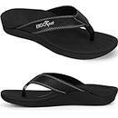 ERGOfoot Flip Flops Beach Slippers Orthotic Thong Sandals with Arch Support for Women & Men (7 Men/ 8 Women)