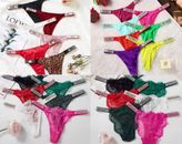 Victoria Secret VERY SEXY  Shine Strap Lace or  Brazilian Panty or Thong Panty