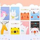 Abeillo 8 Pcs Cute Mini Notebooks, Brightly Colored Pocket Notebook 10.5x7cm Small Journals Notepads Mini Notebook for Kids Teacher School Office Rewards Supplies