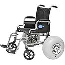 Portable All-Terrain Beach Wheelchair Off-Road Conversion Kit Mobility Aid Solution Collapsible with 2 x 300mm Durable Balloon Wheels