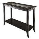 Winsome Wood Genoa Rectangular Console Table with Glass and Shelf