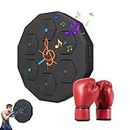 OOTDAY Smart Bluetooth Music Boxing Machine,Smart Boxing Machine Wall Mounted,Music Boxing Machine with Boxing Gloves and Lighting Effects,Home Smart Music Boxing Machine Sports Fitness Equipment-A