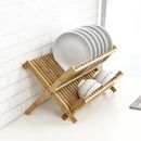 Dish Drying Rack Drainer Natural Bamboo Gifts Home Kitchen 2 Tier Easy Clean