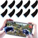 J-Kare PUBG Mobile Finger Sleeves for Mobile Gaming | Pack of 10 | Thumb Sleeves for Mobile Gaming | PUBG COD Fortnite | Anti Sweat Anti Dryness Breathable | Finger Gloves (Blue)