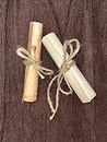 Vintage Blank Paper Scrolls Wrapper With Jute String For Extra Vintage Effect For Writing Letters, Calliagraphy, Poetry Etc. (4)