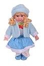 keshal Cute Looking Musical Rhyming Babydoll,Big Stroller Dolls, Laughing and Singing Soft Push Stuffed Talking Doll Baby Girl Toy for Kids (Blue)