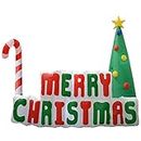 Impact Canopy Inflatable Outdoor Christmas Decoration, Lighted Merry Christmas Sign with Tree, 6 Feet Long