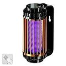 Bug Zapper Indoor, Usb Rechargeable Fly Killer, Hanging Mosquito Zapper, 3000V 5W Electronic Mosquito Lamp, For Home, Bedroom, Kitchen, Patio,Black-Gold