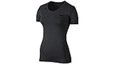 Nike NP CL Short Sleeve - Camiseta de manga corta para mujer, Gris (Dark Grey / Htr / Black), talla S