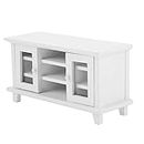Miniature Dollhouse Furniture Storage TV Cabinet Model Set, Mini Wooden Furniture Children Gift Accessories Wooden Living Room Bedroom and Kitchen Accessories(White)
