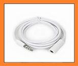 HKECART - 3.5mm 4-Pole Male to Female Auxiliary Extension Audio AUX Stereo Lead Cable Cord Adapter for Car Headphones iPad iPhone iPod Samsung-3 Feet(White)