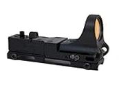 C-MORE Systems Railway Red Dot Sight, Standard Intensity Switch, 6 MOA, 1x Magnification, Made of Polymer, Ultra Bright, All Weather, Waterproof, Lightweight, Black