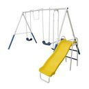 XDP Recreation kids Blue Ridge Play Outdoor Backyard Playset Swing Set W/Slide Metal in Gray | 74 H x 93 W x 128 D in | Wayfair XDP-74303