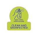 LabelFresh Clean & Disinfected Labels 500 Per Roll Sanitation Hygiene Procedure Stickers Dissolvable 30x30mm