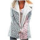 Cyber of Monday Deals 2023 Fuzzy Skirt Blue Fur Women Fleece Jacket Discounts and Promotions Today