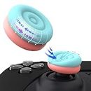 PlayVital Thumbs Cushion Caps Thumb Grips for ps5/ps4, Thumbstick Grip Cover for Xbox Series X/S, Thumb Grip Caps for Xbox One, Elite Series 2, for Switch Pro Controller - Aqua Blue & Coral Pink