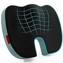 ADDMAX Orthopedic Coccyx Seat Cushion (High Density Memory Foam) for Hip, Tailbone, Sciatica Pain Relief - Ergonomic Design Contoured Coccyx Cushion Pillow for Office, Home Chairs Car & Others