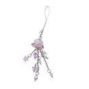 Jellyfish Phone Charm Aesthetic Y2K Cell Phone Charms Cute Strap Accessories with Star and Heart for Phone Bag Keychain Camera Pendants Decor (Purple)