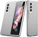Kapa Ultra Thin Back Case for Samsung Galaxy Z Fold 3, Full Body Protection Hard Back Cover, Silver