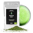 Bio Moya Matcha Tee Pulver Grün | 100g Premium Zeremonie-Qualität | Organisch Gewachsen und Geerntet in Uji,Japan | Grüntee-Pulver Matcha | Ideal für die japanische Teezeremonie mit Wasser