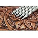Singring Seeder Stamps 5Pcs Leather Stamping Tool 304 Stainless Steel Leathercraft dot background Stamp Set Professional Leather Carving Tool