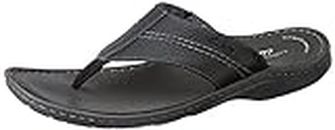 Clarks Mens Rembo Post Black Black Flat Sandals - 10 UK (91261468807100)