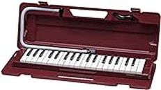 YAMAHA P-37D Pianica 37 keys, 3 Octaves, from f to f3, weight: 790g, incl. mouthpiece, extension pipe set and carrying case, dark red, 52.0 cm*6.0 cm*18.0 cm