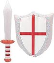 Quickdraw Inflatable England Flag Sword & Shield Football Supporters Gear England St Georges Cross Red & White Fancy Dress