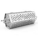 only fire Rolling Tumble Basket Rotisserie Basket for Most Grills, Great for Cooking Veggies, Chicken Wings, Shrimps on Your BBQ Grills