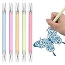 AUAUY Knife Pen Craft Cutting Tools, 5Pcs Double Head Cutting Gel Pen with Writable Nib, Utility Knife Pen, Creative Precision Paper Cutting Carving Tools, for DIY Project & Art Hobby